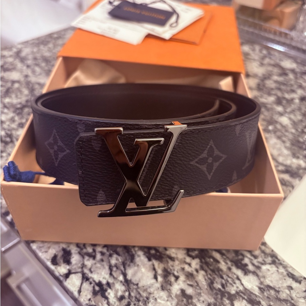 Louis Vuitton Luxury Black Designer Belt